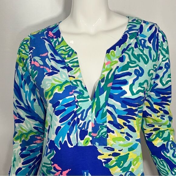 Lilly Pulitzer Riva Dress in‎ Wade and Sea Blue Print - M - Picture 5 of 16